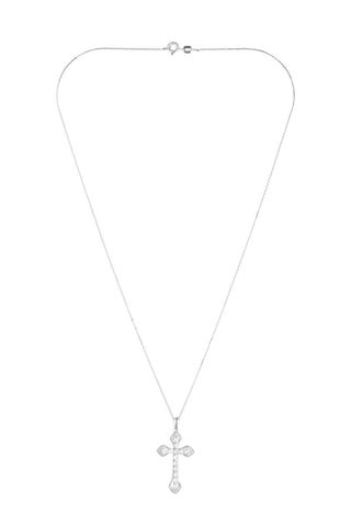 Colgante Padawa - Oro blanco, topacios y diamantes