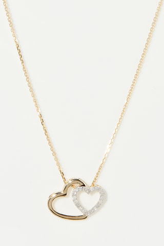 Colgante Two Ever - Oro amarillo y diamantes