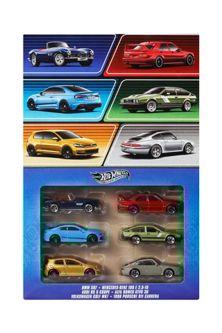 Cofanetto Euro Style Hot Wheels 6 veicoli - 3 anni