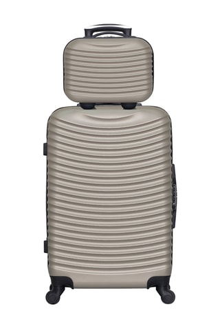 Beauty-case e valigia media Etna (K/M) - 23/65 cm - Beige