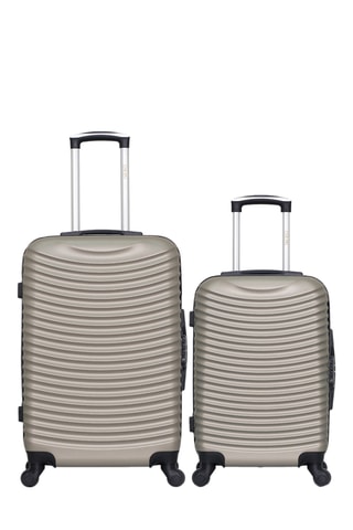 Bagaglio a mano e valigia media Etna (S/M) - 55/65 cm - Beige