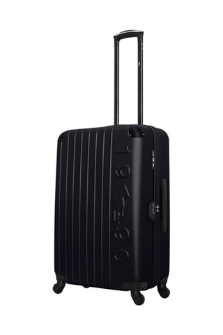 Valigia grande Porter - Bianco, nero e argentato