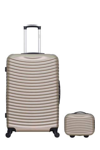 Valigia grande e beauty-case Etna (L/K) - 75/23 cm - Beige