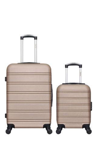 Valigia XXS e valigia media Renoso (XXS/M) - 46/65 cm - Beige