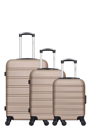 Set 3 valigie Renoso (XXS/S/M) - 46/55/65 cm - Beige
