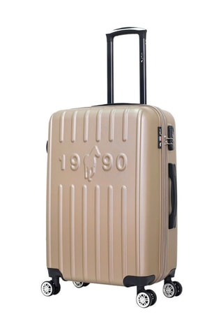 Valigia grande Archie (L) - Nero, beige e argentato