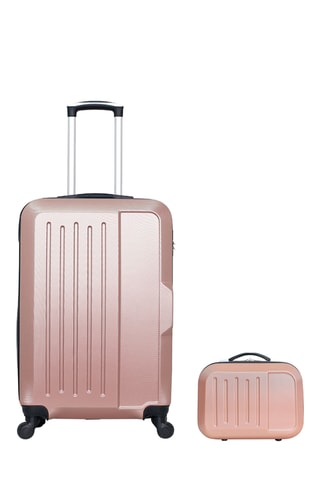 Valigia media e beauty-case Vesuvio (M/K) - 65/30 cm - Dorato rosa