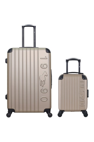 Bagaglio a mano XXS e valigia grande Porter (XXS/L) - 46/75 cm - Beige