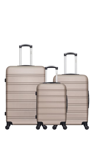 Set 3 valigie Renoso (S/M/L) - 55/64/95 cm - Beige