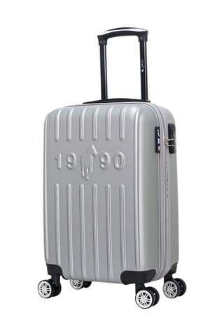 Bagaglio a mano Archie (S) - Bianco, nero, argentato e grigio