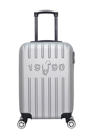 Bagaglio a mano Archie (S) - Bianco, nero, argentato e grigio