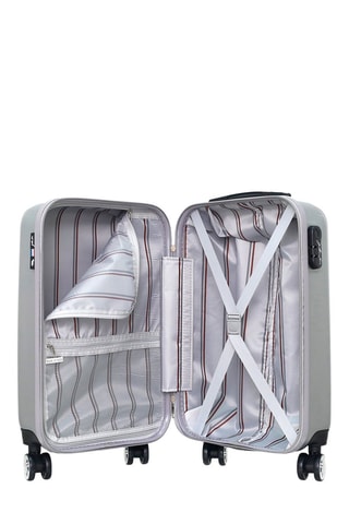 Bagaglio a mano Archie (S) - Bianco, nero, argentato e grigio