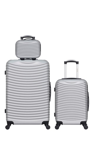 Set 2 valigie e beauty-case Etna (S/L/K) - 55/75/23 cm - Grigio