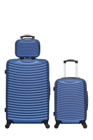 Set 2 valigie e beauty-case Etna (S/L/K) - 55/75/23 cm - Navy