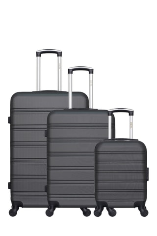 Set 3 valigie Renoso (XXS/M/L) - 46/65/75 cm - Grigio scuro