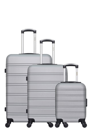 Set 3 valigie Renoso (XXS/M/L) - 46/65/75 cm - Grigio