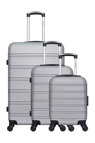 Set 3 valigie Renoso (XXS/S/L) - 46/55/75 cm - Grigio