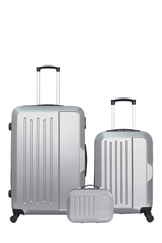 Set 2 valigie e beauty-case Vesuvio (S/L/K) - 55/75/30 cm - Grigio