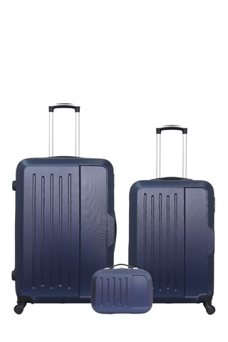 Set 2 valigie e beauty-case Vesuvio (M/L/K) - 65/75/30 cm - Navy