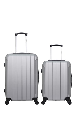 Bagaglio a mano e valigia media Fogo (S/M) - 55/65 cm - Grigio