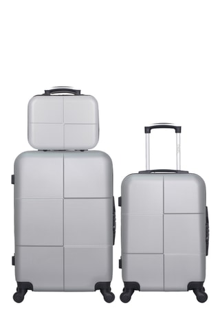 Set 2 valigie e beauty-case Coronado - (S/M/K) - 55/65/23 cm - Grigio