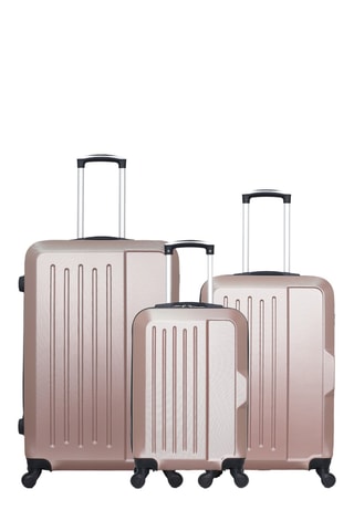 Set 3 valigie Vesuvio (S/M/L) - 55/65/75 cm - Dorato rosa