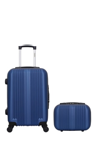 Valise cabine et vanity Lipari (S/K) - 55/23 cm - Bleu marine