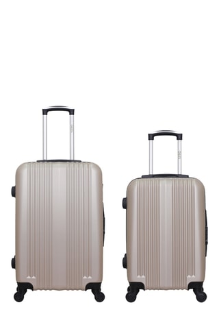 Bagaglio a mano e valigia media Lipari (S/M) - 55/65 cm - Beige