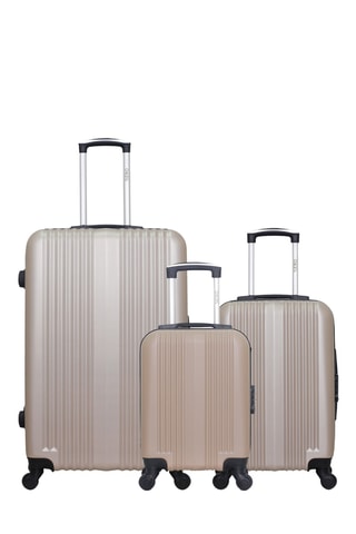 Set 3 valigie Lipari (XXS/S/L) - 46/55/75 cm - Beige