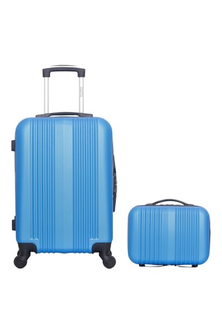 Valise cabine et vanity Lipari (S/K) - 55/23 cm - Bleu