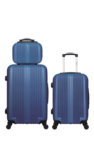 Set 2 valigie e beauty-case Lipari (S/M/K) - 55/65/23 cm - Navy
