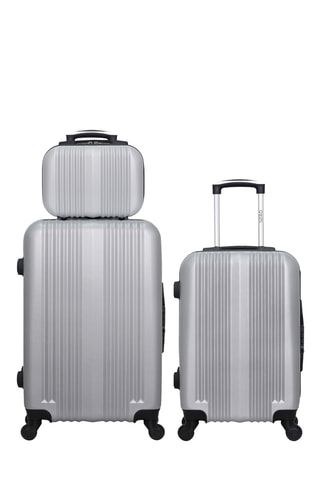 Set 2 valigie e beauty-case Lipari (S/M/K) - 55/65/23 cm - Grigio