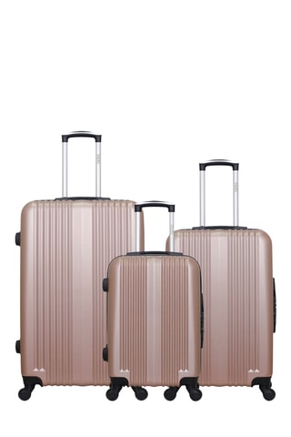 Set 3 valigie Lipari (S/M/L) - 55/65/75 cm - Dorato rosa