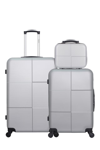 Set 2 valigie e beauty-case Coronado - (M/L/K) - 65/75/23 cm - Grigio
