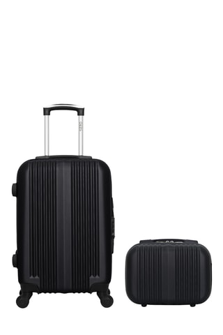 Valise cabine et vanity Lipari (S/K) - 55/23 cm - Noir
