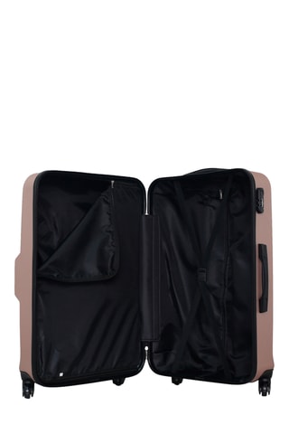 Set 2 valigie e beauty-case Vesuvio (S/L/K) - 55/75/30 cm - Dorato rosa