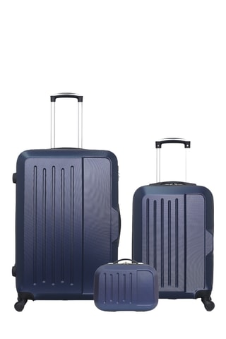 Set 2 valigie e beauty-case Vesuvio (S/L/K) - 55/75/30 cm - Navy