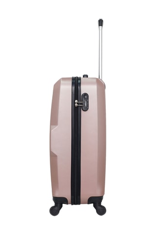 Set 2 valigie e beauty-case Vesuvio (S/M/K) - 55/65/23 cm - Dorato rosa