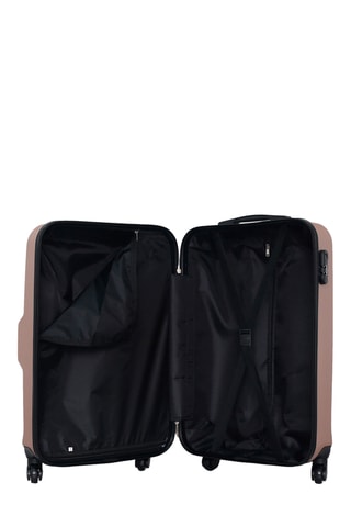 Set 2 valigie e beauty-case Vesuvio (S/M/K) - 55/65/23 cm - Dorato rosa