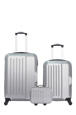 Set 2 valigie e beauty-case Vesuvio (S/M/K) - 55/65/23 cm - Grigio