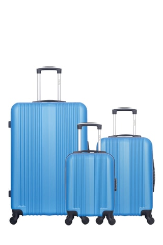 Set 3 valigie Lipari (XXS/S/L) - 46/55/75 cm - Blu
