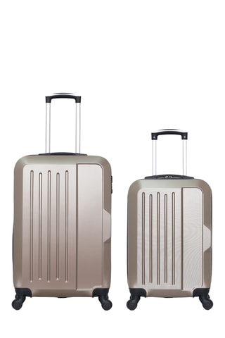 Bagaglio a mano e valigia media Vesuvio (S/M) - 55/65 cm - Beige