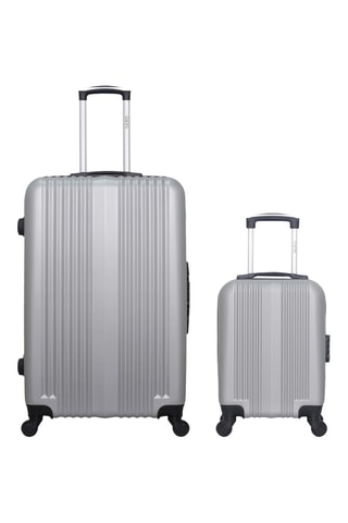 Valise XXS et valise grand volume Lipari (XXS/L) - 46/75 cm - Gris