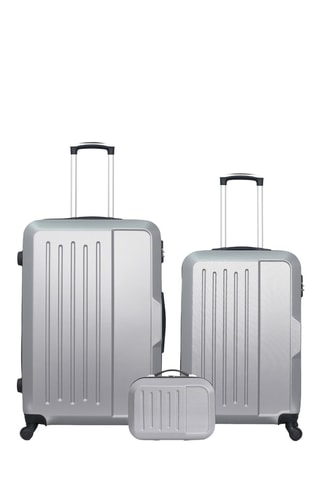Set 2 valigie e beauty-case Vesuvio (M/L/K) - 65/75/30 cm - Grigio