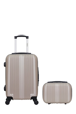 Valise cabine et vanity Lipari (S/K) - 55/23 cm - Beige