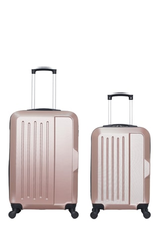 Bagaglio a mano e valigia media Vesuvio (S/M) - 55/65 cm - Dorato rosa