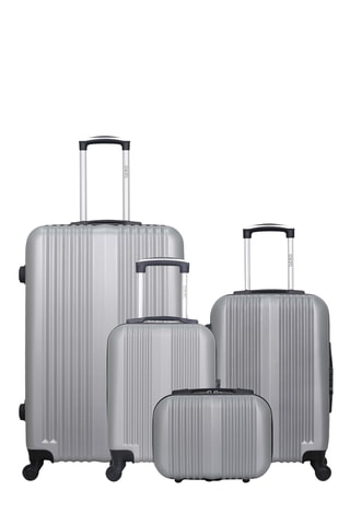 Set 3 valigie e beauty-case Lipari (XXS/S/L/K) - 46/55/75/23 cm - Grigio