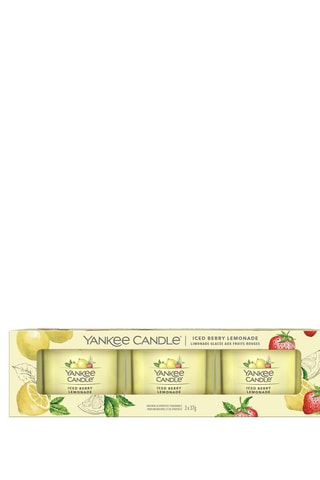 3 velas votivas em vidro Signature - Limonade aux baies glacées