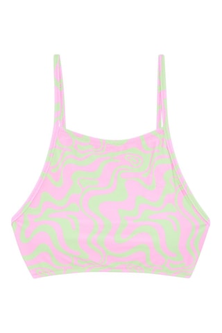Reggiseno bikini con coppe - Fucsia e verde chiaro