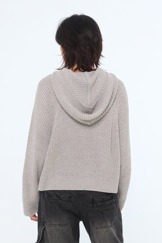 Maglia con cappuccio - Grigio chiaro